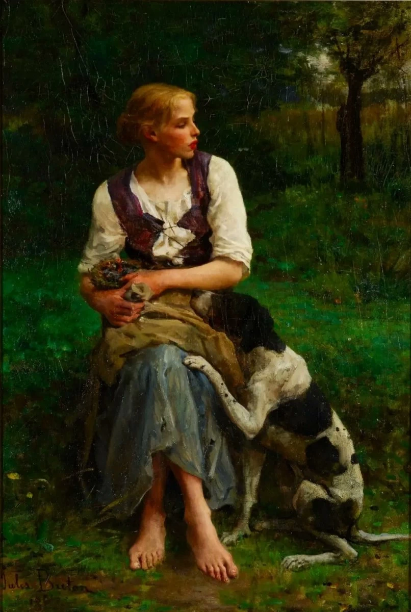 Contadina con cane, 1884